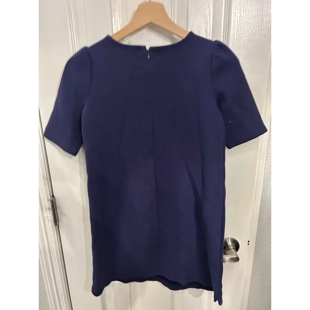 Gymboree Girls Navy Blue Sequin Unicorn Shift Dress Gold Zipper Pockets 10 k7072
